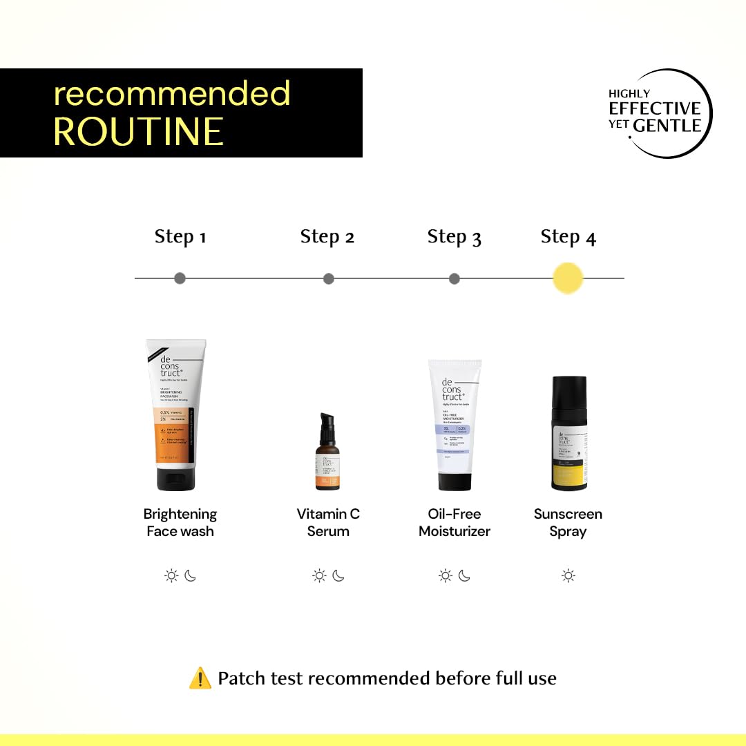 Deconstruct Sunscreen Spray SPF 50 PA++++ | With Niacinamide & Cica Extract | No Rub Formula | Lightweight Broad Spectrum Protection | Quick Absorbing, Non-Sticky, Water Resistant| For Men & Women |50ml