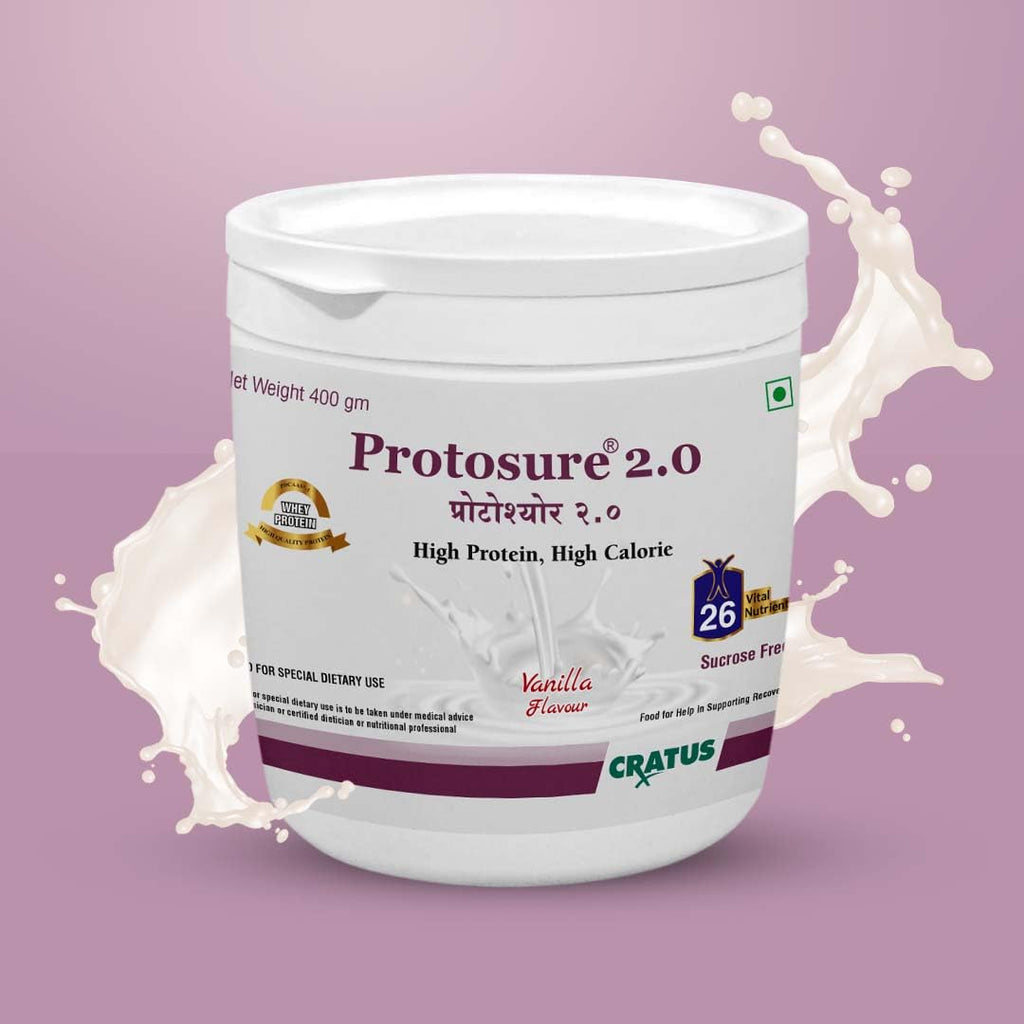 Cratus Protosure 2.0 - Helps Manage Diabetes | Rich in Proteins and Calories | Easily Digestible Fats | Filled with Essential Vitamins and Minerals | Low Glycemic Index