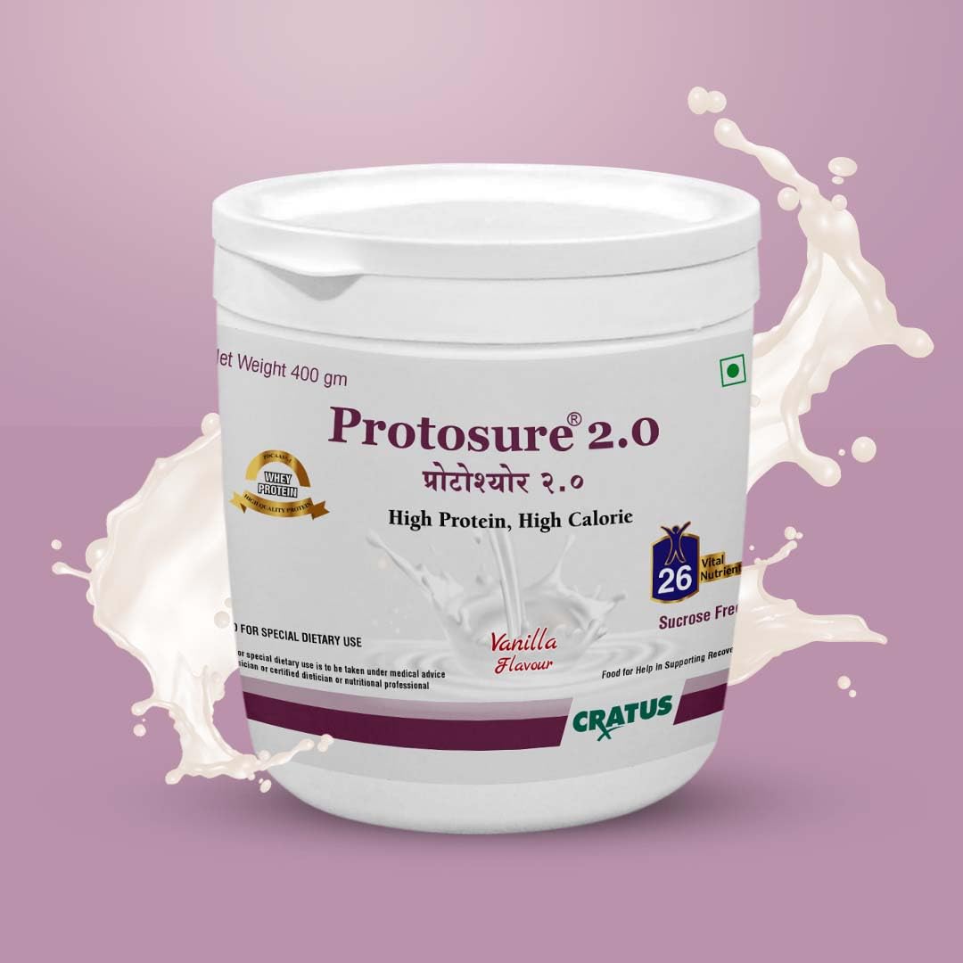 Cratus Protosure 2.0 - Helps Manage Diabetes | Rich in Proteins and Calories | Easily Digestible Fats | Filled with Essential Vitamins and Minerals | Low Glycemic Index