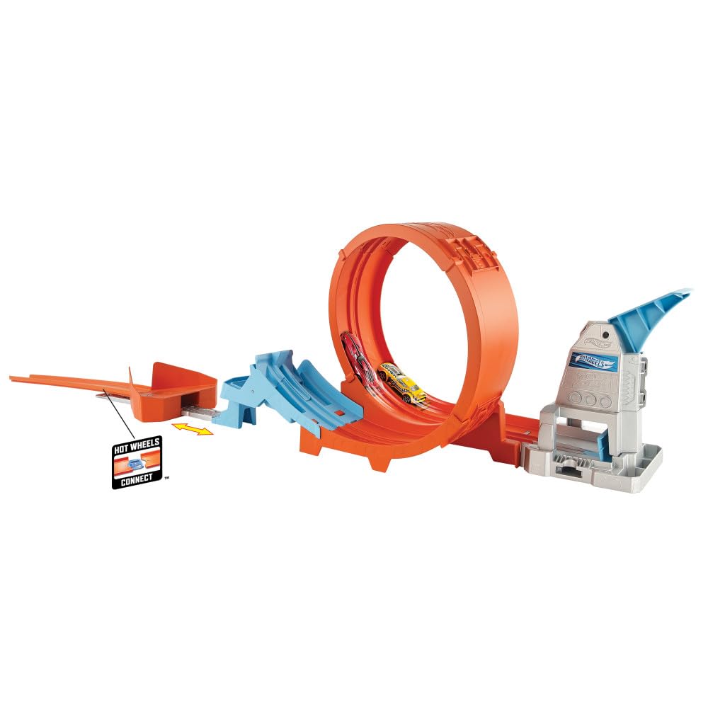 Hot Wheels Loop Stunt Champion Track Set with Dual Track Loop Dual Launch