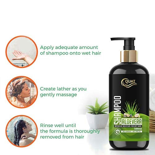 Quat Natural Aloevera Silky & Stronger Hair Shampoo - 500 ml