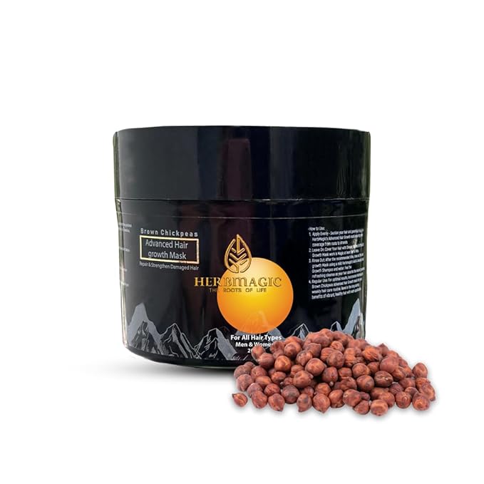 Herbmagic Natural Brown Chickpeas Hair Growth Mask - 200 Ml