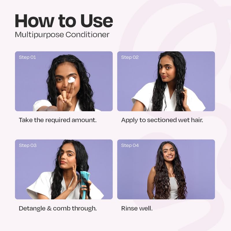 MANETAIN Multipurpose Conditioner 100gm for Curly & Wavy Hair | Hydrating Protein–Moisture Balanced Formula for Frizz Control & Softness | CG-Friendly, Silicone-Free | Suitable for Women & Men