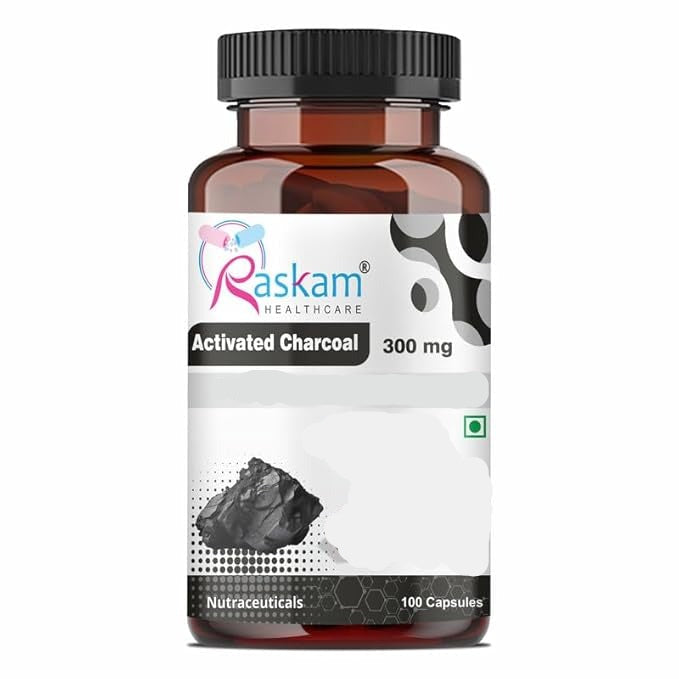Raskam Activated Charcoal - 100 Caps