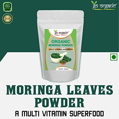 Go Organic Moringa Leaf Powder (150 Gm) - Herbal Supplement with Vitamins