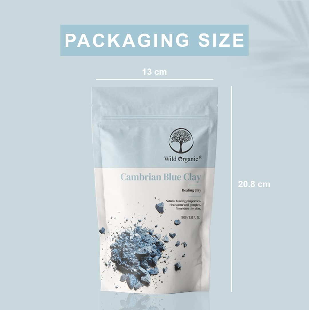 Wild Organic Cambrian Blue Clay Powder - 100 gms