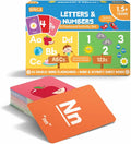Binca Flash Cards for Toddlers - Letters & Numbers, 50 Thick Double-Sided Premium Cards with Phonics & Counting, Learning Tool for Preschoolers, Early Learning Toy, Gifts for Kids Ages 1, 2, 3 Years