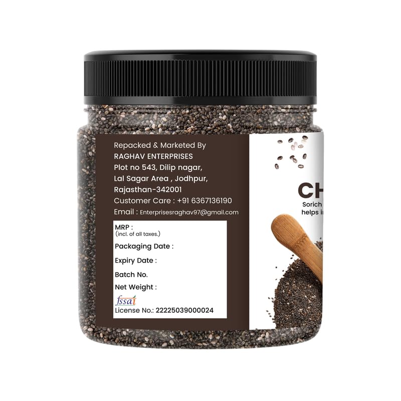 NUTRIZAIKA Raw Chia Seeds | Superfood for Weight Management & Energy 100g