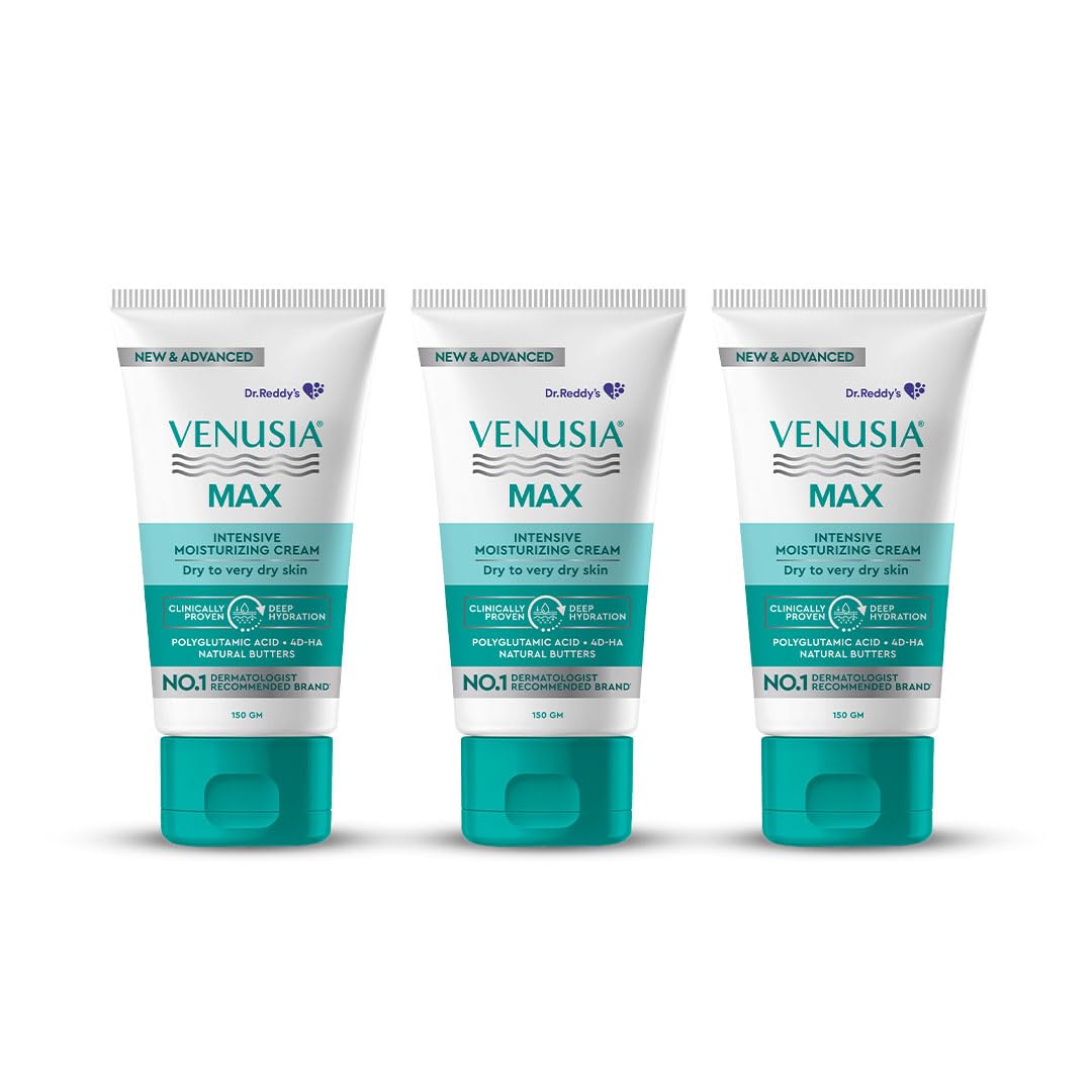 Dr Reddy's Venusia Max Intensive Moisturizing Cream - 150 gms (Pack of 3)
