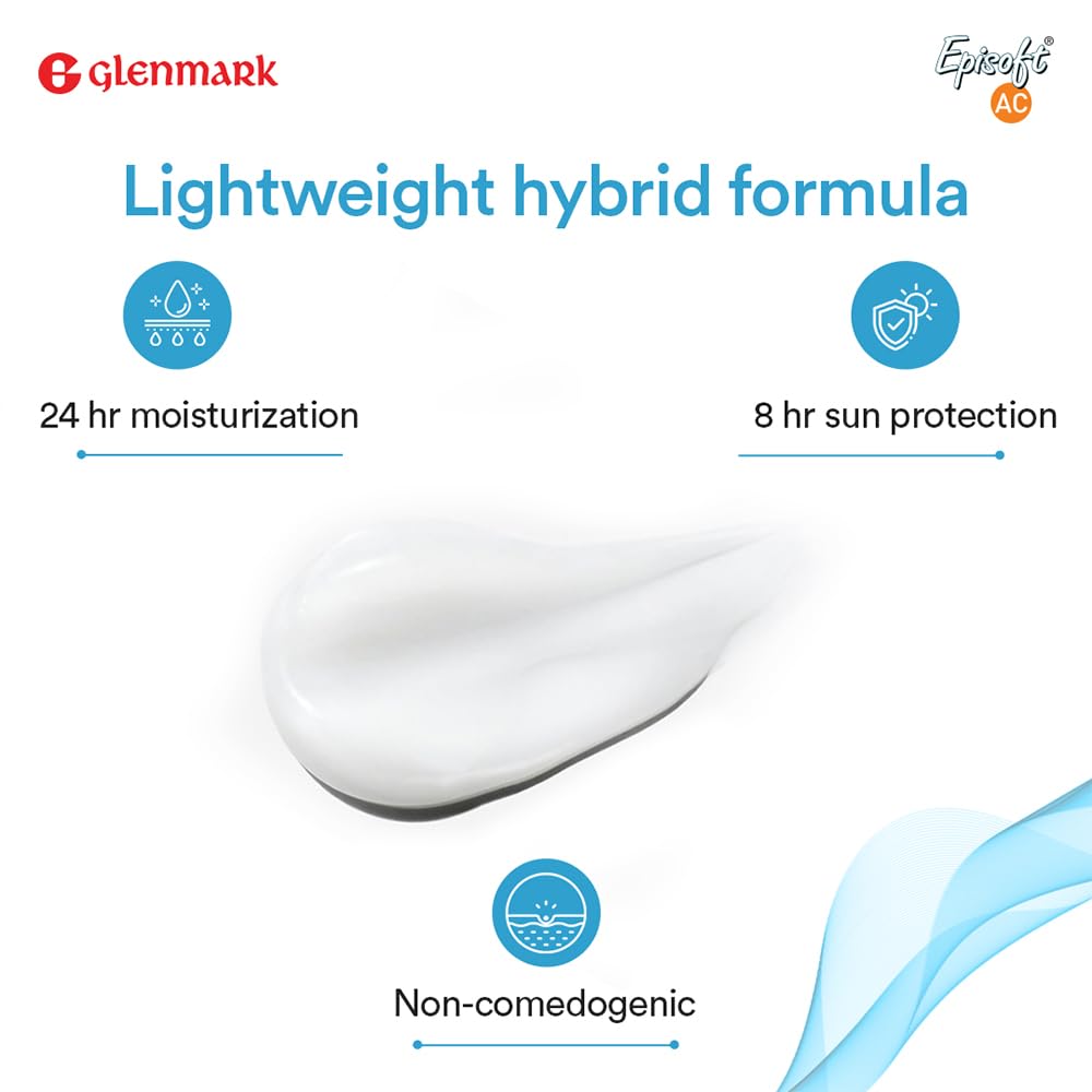 Episoft Glenmark Ac Moisturizer With Sunscreen, Spf 30+ - 125 gms