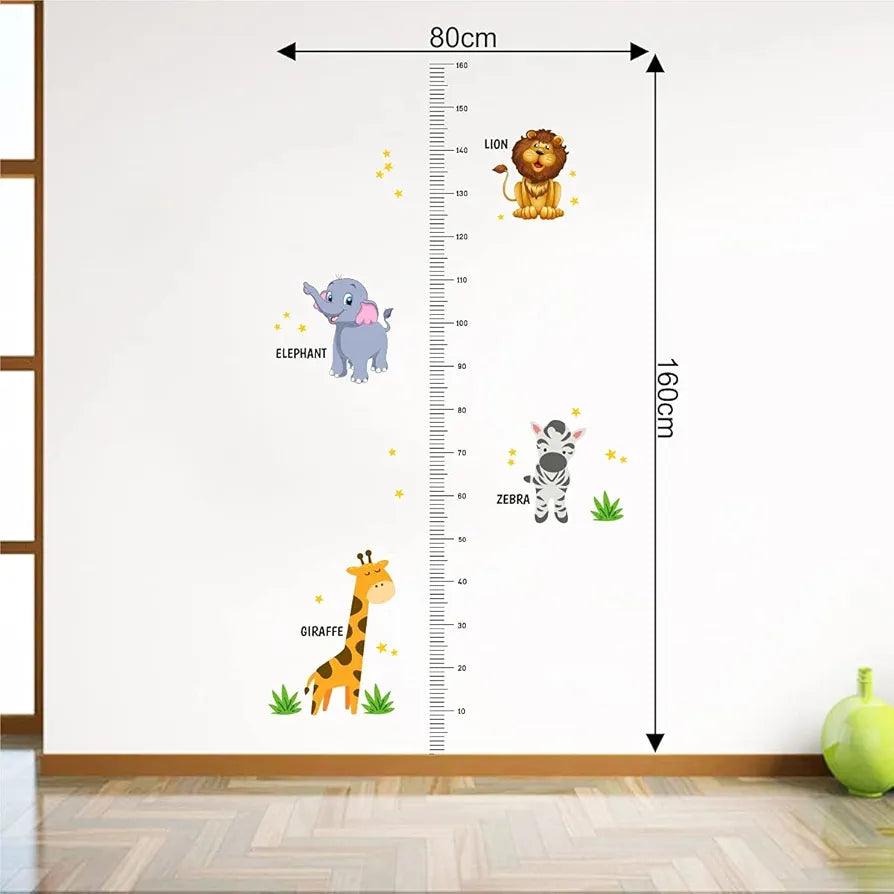 Decal O Decal Vinyl Growth Chart with Wild Animals Wall Stickers