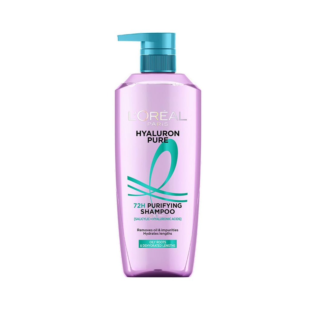 Lâ€™OrÃ©al Paris Hyaluron Pure 72H Purifying Shampoo, For oily scalp & dry hair with salicylic and hyaluronic acid, 800 ml