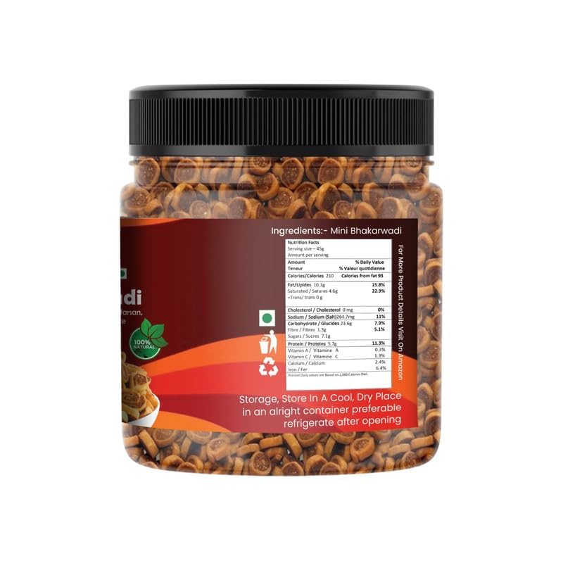 MarwarBites Mini Bhakarwadi 250gm | Crispy & Tasty Bhakarwadi Perfect for Tea Time | Healthy Baked Namkeen Snack