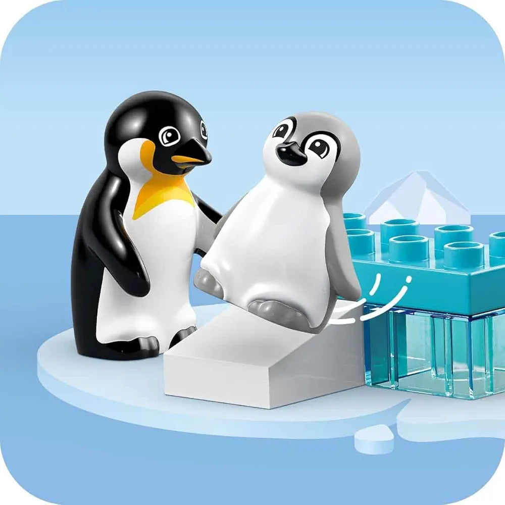 Lego Duplo Town Wild Animal Families: Penguins & Lions Imagination Toy 10442 Building Blocks Toys for 2+ Gift for Boys and Girls