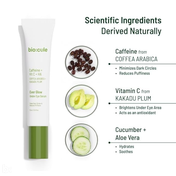 Biocule Ever Glow Under Eye Serum for Dark Cirles & Puffiness - 15 ml