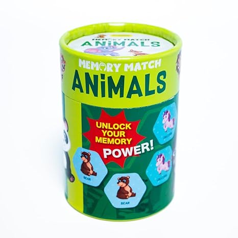 The Book Tree Memory Match Game Animals 24 Durable Cards 12 Fun Animal Pairs Brain Boosting