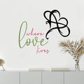 Kotart Where Love Lives Wall Stickers/Decals HD Printed Colorful Wall Sticker