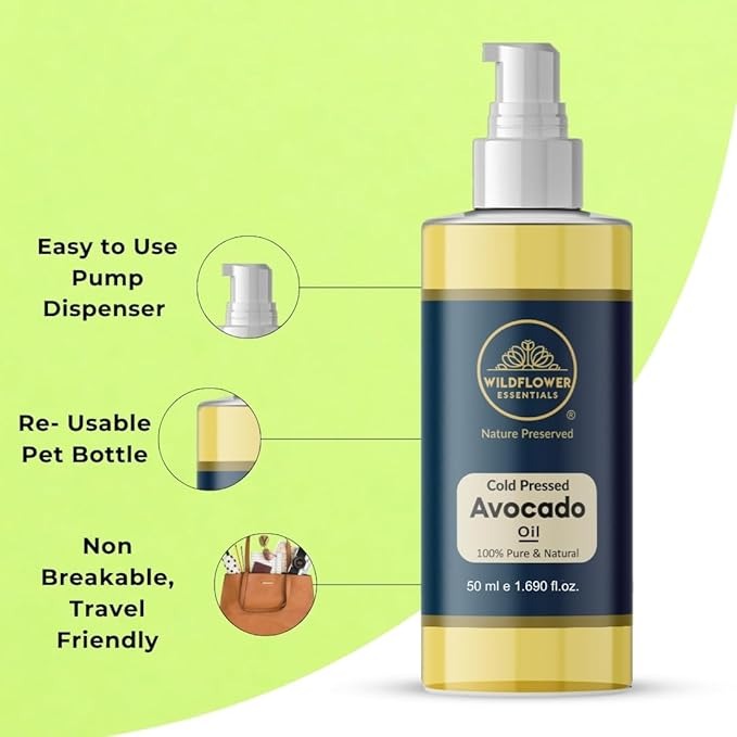 Wildflower Essentials Avocado Oil Cold Pressed - 50 ml