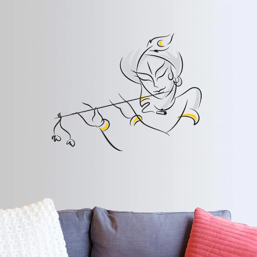 Rangoli White Glossy Vinyl Wall Sticker Premium Self-Adhesive Waterproof Parent-13 Design-2