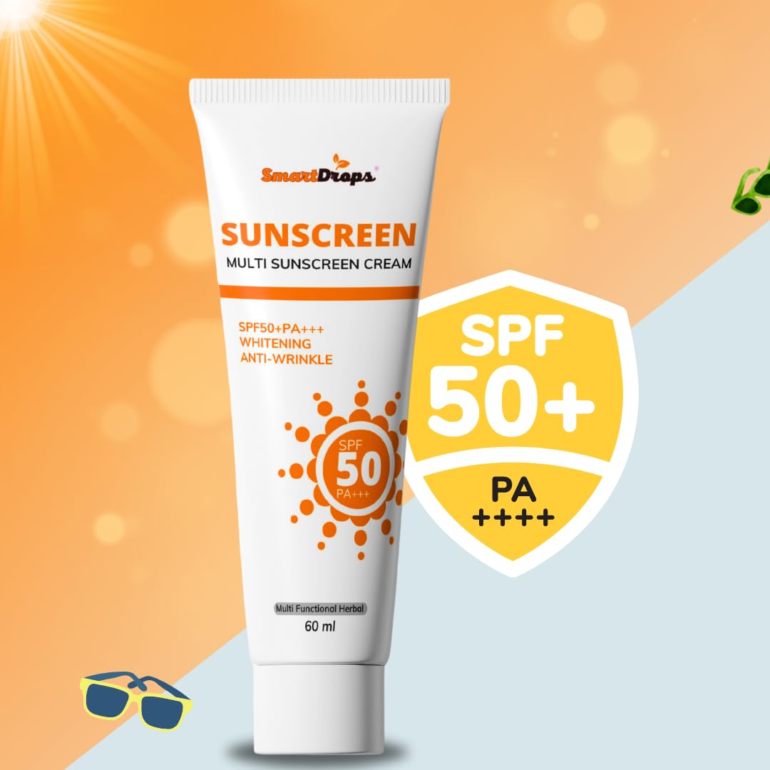 Smartdrops sunscreen With Natural Finish & Whitening cream 60ml (Pack of 1)