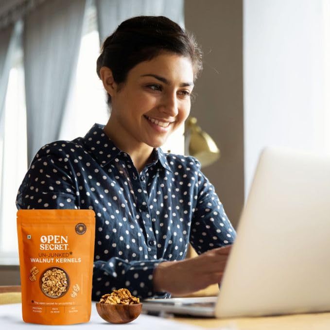 Open Secret Premium Walnut | 200g | Walnuts, Walnuts Without Shell, Akhrot, walnut Kernel, Dry Fruits, Healthy Snacks, Walnut Kernel with Gluten Free Healthy Lifestyle, High Fibre (Pack of 1)