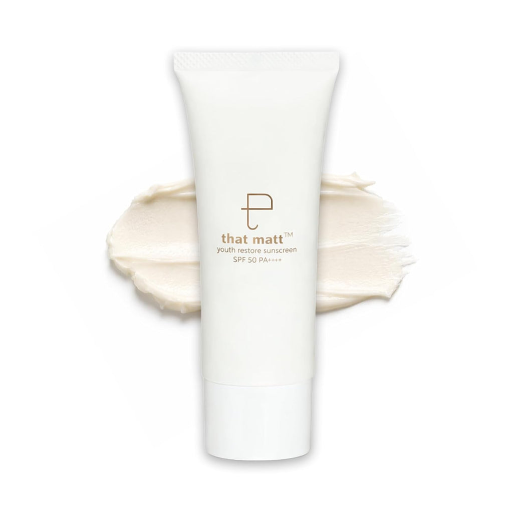 Personal Touch ThatMatt Oil-Control Hybrid Sunscreen SPF 50+ PA++++ | Blue Light, Infrared & Pollution Protection | Non-Comedogenic | Zinc Oxide & Titanium Dioxide | Matte Finish | UVA PF 17 | 50 g