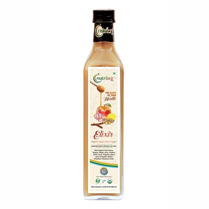 Nutriorg Certified Organic Elixir Apple Cider Vinegar - 250 ml