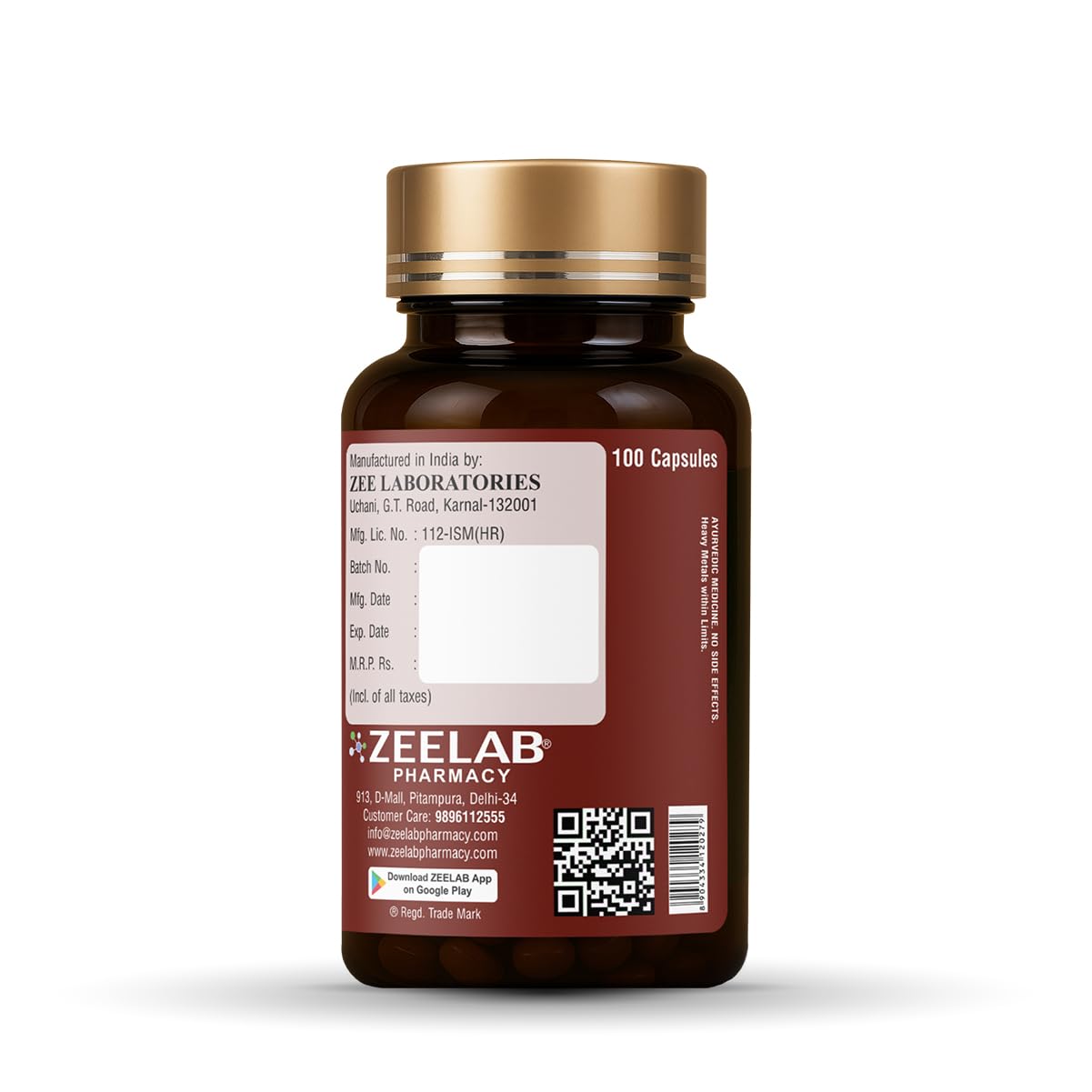 Zeelab Giloy Capsules | Supports Overall Health and Well-Being | Herbal Immunity Booster Supplements (100 Capsules)