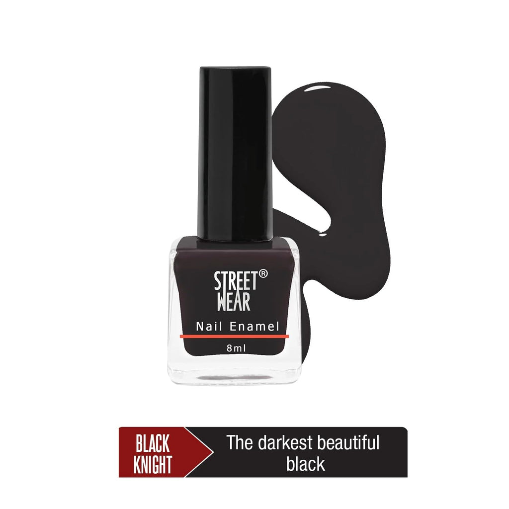 Street Wear Nail Enamel, Black Knight, 8ml