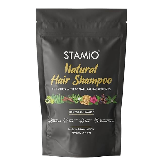 Stamio Natural Shampoo Dry Powder - 750 gms