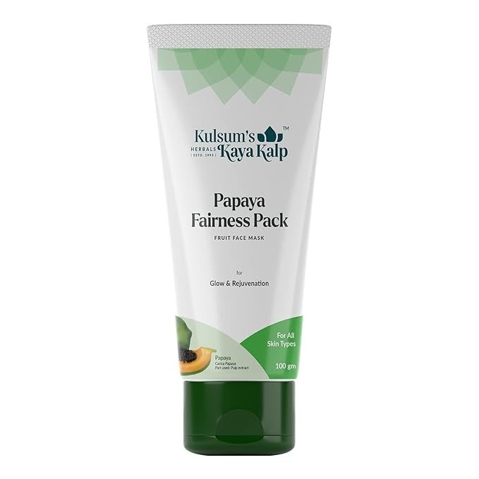 Kulsum's Kaya Kalp Herbals Papaya Fairness Pack For Glow & Rejuvenation - 100 gms
