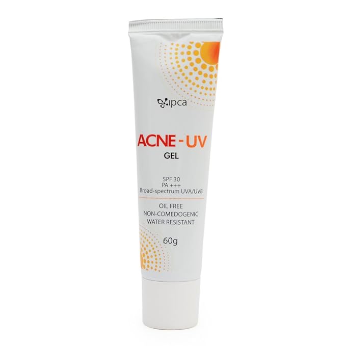 IPCA Acne-Uv Oil Free Gel Spf 30 Pa+++ ,Broad-Spectrum Uva/Uvb, Water Resistant Sunscreen - 60 gms