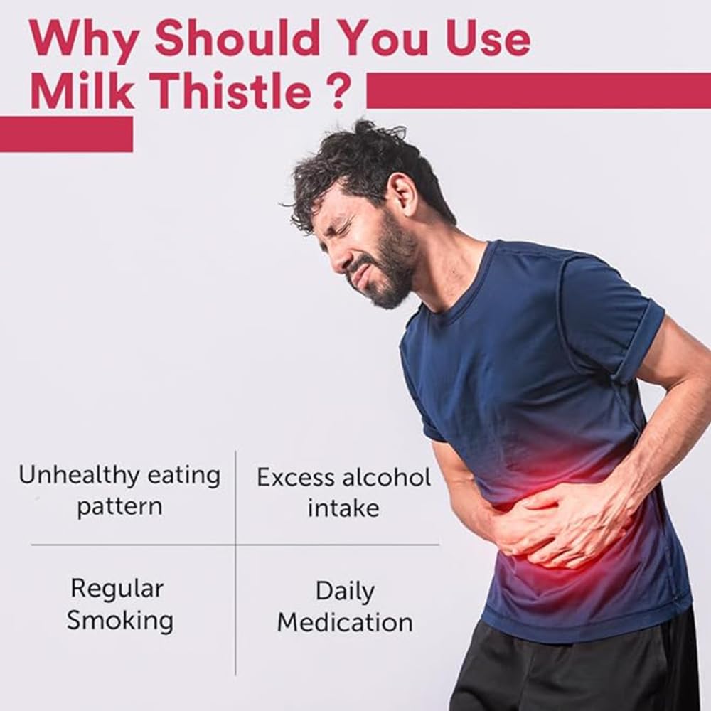Simply Herbal Milk Thistle Extract 800mg with Silymarin â€“ 60 Vegetarian Capsules | Liver Support Formula | Herbal Supplement for Wellness