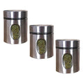 Femora Kitchen Storage Jars Steel Body With See Through Window Jar | 300 Ml | Pack of 3