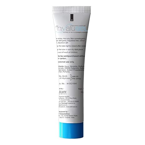 Ethiglo Hyalugel Hyaluronic Acid Gel - 30 gms