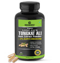 GREENDORSE Organic Tongkat Ali Extract Capsules | 2% Eurycomanone by HPTLC | Enhanced T level, Stamina and Stress tolerance, Veg Capsules-60