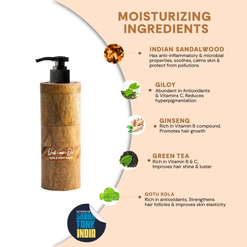 Mintree Organic Oud Moisturizing Hair & Body wash - 200 ml