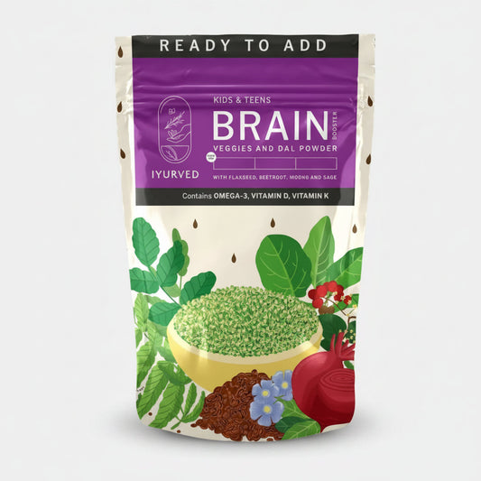 Iyurved Kids & Teens Brain Booster Veggies and Dal Powder - 300 gms