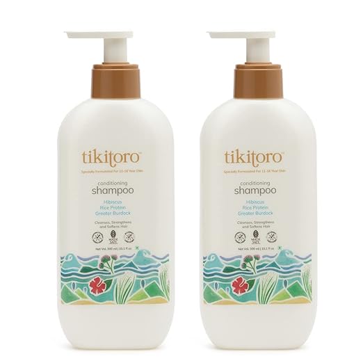 Tikitoro Teens Conditioning Shampoo Age: 11+ - 300 ml Each (Pack of 2)