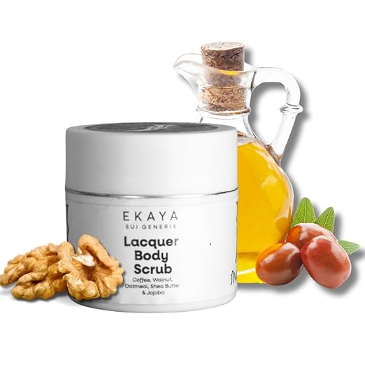 Jivada Lacquer Body Scrub with Walnut Oatmeal & Kaolin Clay - 100 gms