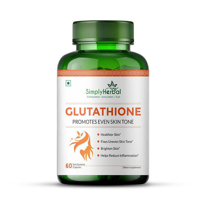 Simply Herbal L Glutathione Skin Whitening & Brightening - 60 tabs