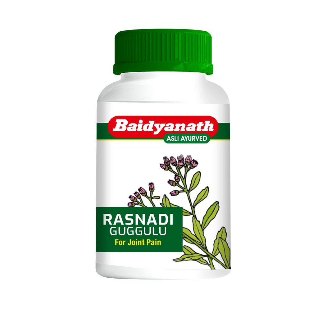 Baidyanath Rasnadi Guggulu - 80 Tablets | Ayurvedic Joint Wellness Tablets | Blend of Rasna, Giloy, Guggul, Sonth & Herbal Ingredients |