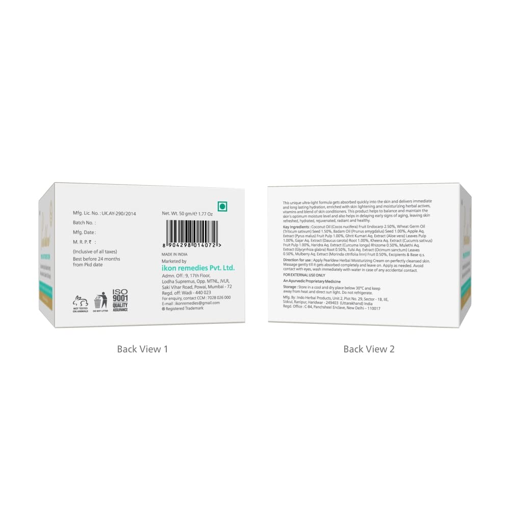 Pearldew Herbal Moisturizing Cream - 50 Gms | Pack of 4