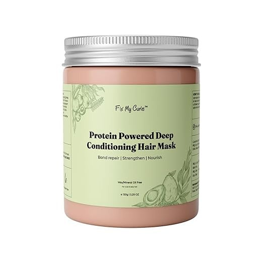 Fix My Curls Protien Hair Mask For Curly Wavy Dry & Coloured Hair - 150 gms