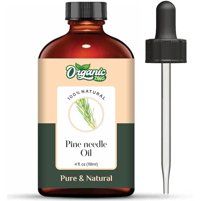 Organic Zing Pine Needle Essential Oil for Skin, Face, Hair Care, Aromatherapy & Massage - 118 Ml