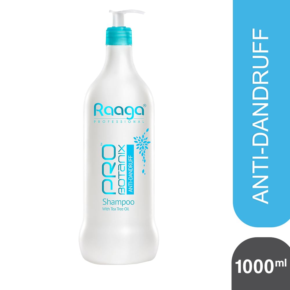 Raaga Professional Pro Botanix Anti-Dandruff Shampoo with Tea Tree Oil | Reduces Itchiness & Flaking, Prevents Dryness | Suitable For Men and Women (1000 ml)