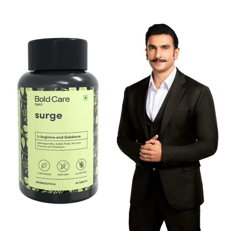 Bold Care Surge (60 Veg Tablets 1 Pack) With Mucuna, Pruriens, L-Arginine, Gokshura, Ashwagandha, Safed Musli, Shatavari | No Side Effects, Non Gmo, Plant Based
