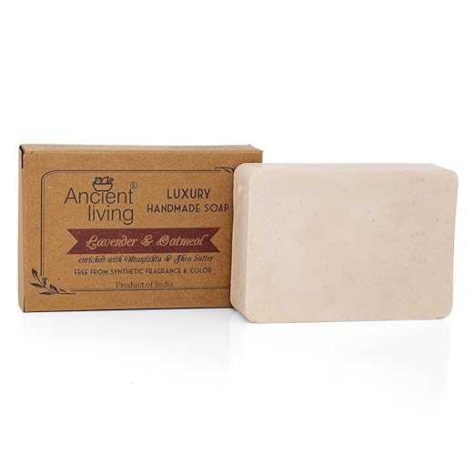 Ancient Living Lavender & Oatmeal Luxury Handmade Soap - 100 gms Each (Pack of 2)