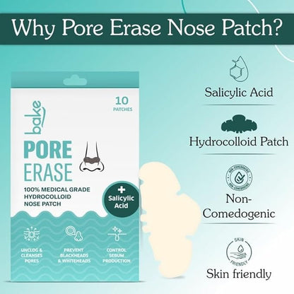 Bake 2% Salicylic Acid Nose Strips for Pore Cleansing & Blackheads Removal