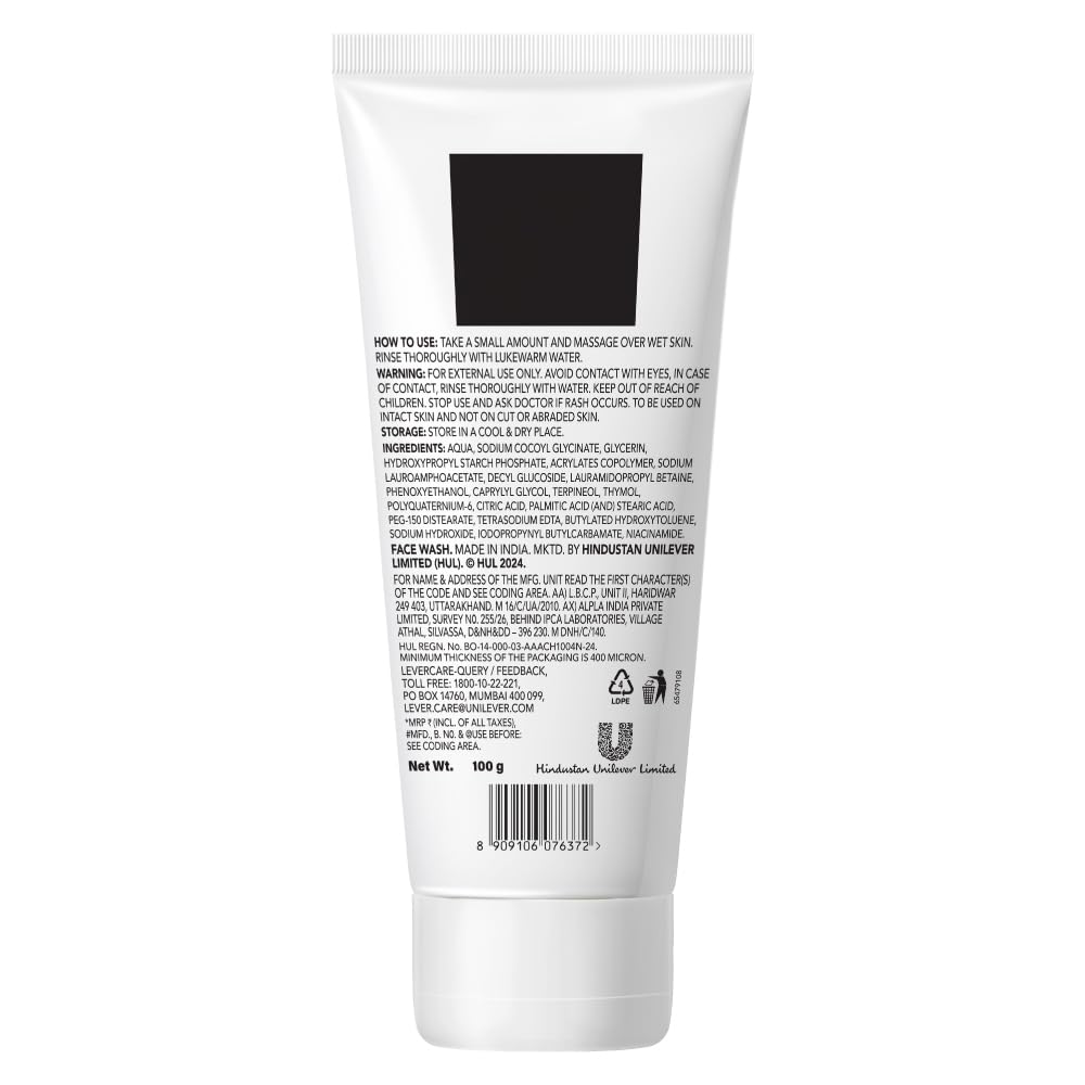 Novology Acne Deep Clearing Cleanser with Thymol+Terpineol| Face Wash for Acne,Whiteheads,Blackheads| Gentle, Non-Drying Formula, Suitable for Sensitive skin| 100g